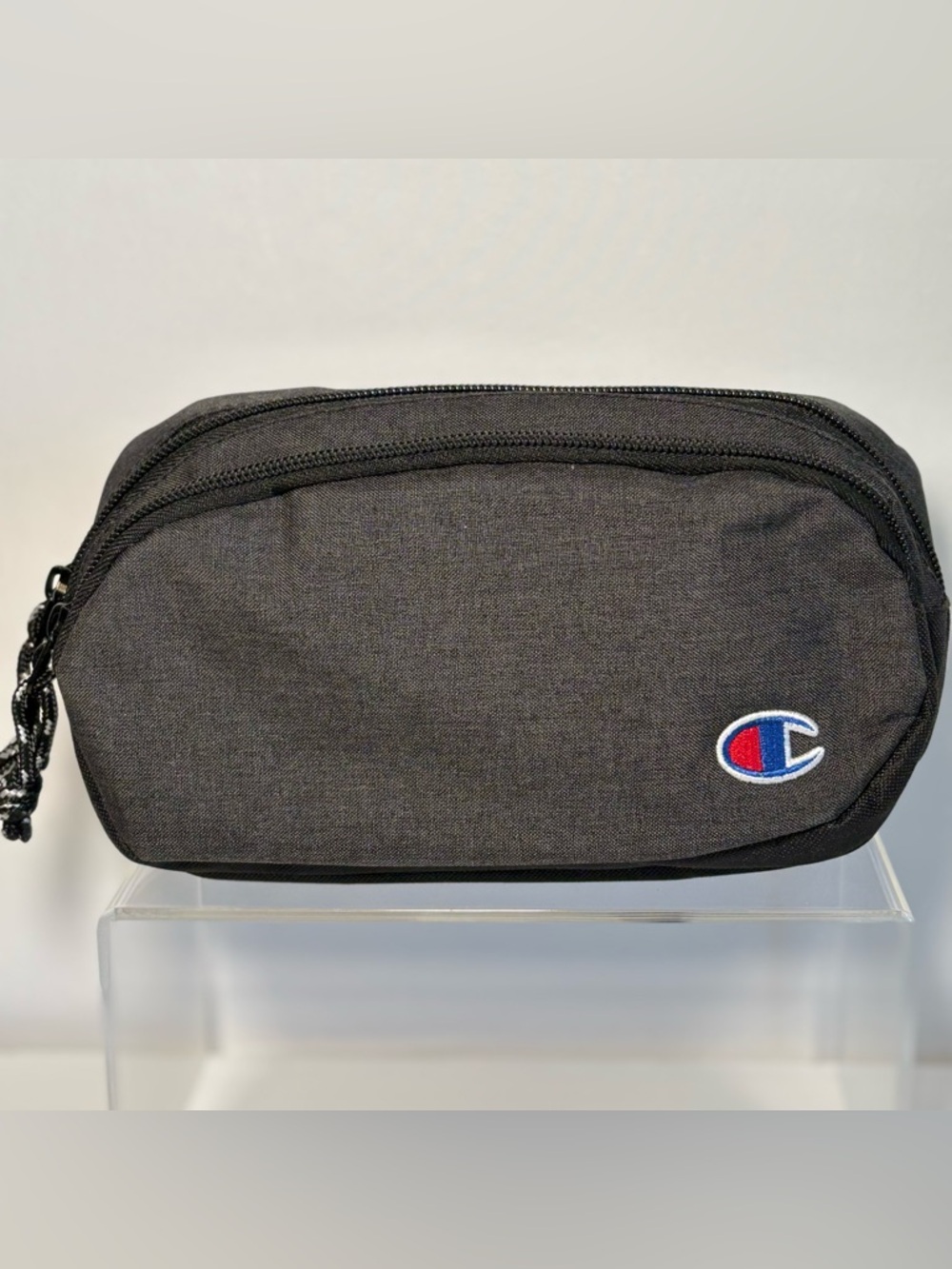 Champion Black Men's Toiletry Bag with Red & Blue Logo